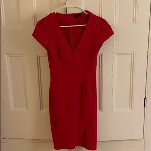 Anthropologie Red midi dress